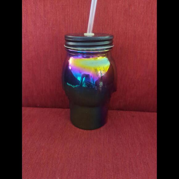 Glass Skull Cup with screw on lid - Picture 4 of 8